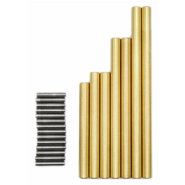7 pcs. Crawler links made of brass incl. 14 pcs. VA stud screws